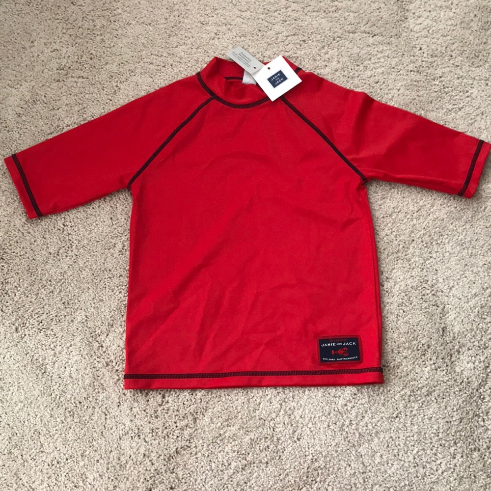 Janie and jack 4t red rashguard